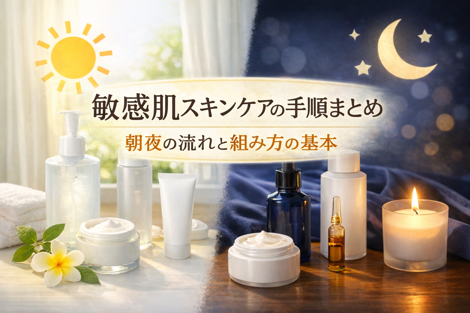 ノーメイク日の敏感肌スキンケア｜減らし方の基本ルーティン